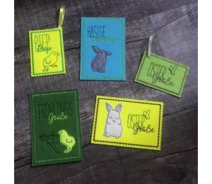 Stickdatei - Postkarten Set ITH Ostern